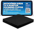Microfiber Wholesale Premium TV Screen Cleaning Cloth Black | 14”x14” | 3pk | by MicrofiberWholesale