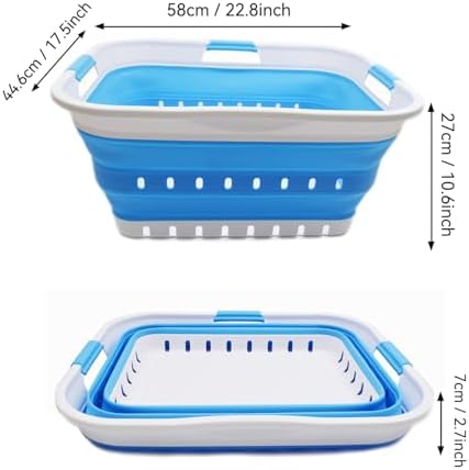 SAMMART 42L Collapsible Plastic Laundry Basket - Image 3