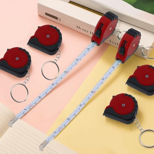24 Pieces Mini Tape Measure Keychains 3 ft Small Retractable Measuring Tape - Image 6