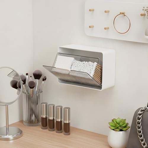 Wall Mount Qtip Holder No Drilling, Cotton Swabs Holder - Image 3