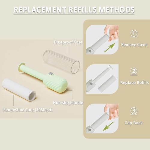 Compact Lint Remover with 150 Sheets, 1 Roller & 4 Refills - Image 3