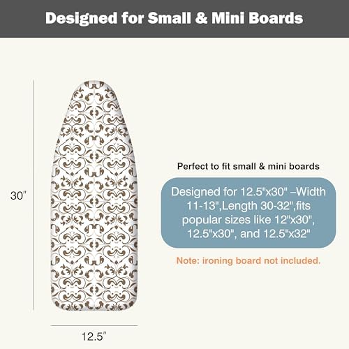 UniSimp Small Ironing Board Cover and Pad 12.5"x30" Small Iron Board Cover - Image 2