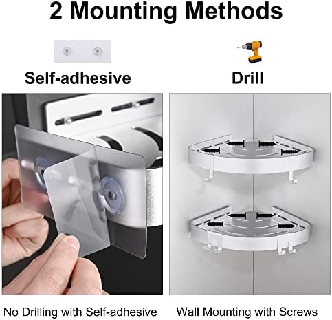 DUFU Adhesive Corner Shower Caddy - Image 4