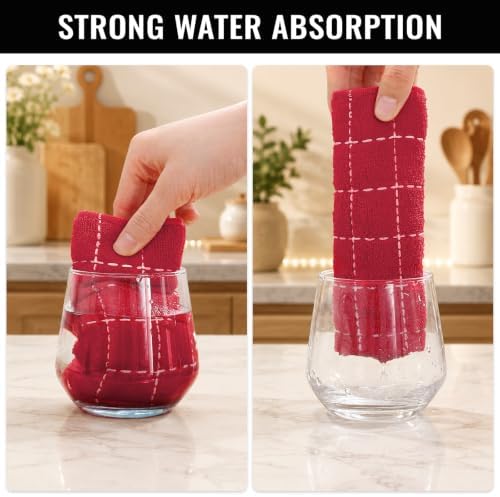 Kitinjoy 100% Cotton Terry Kitchen Towels, 13”x 28” - Image 5