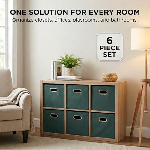 Household Essentials Foldable Fabric Storage Cubes 6-Pack – 11x11x11 Stackable - Image 6