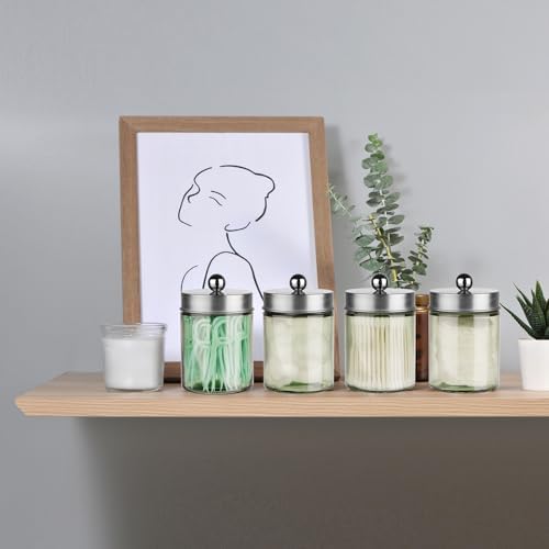 3 Pack Apothecary Jar Canisters Bathroom Vanity Organizer - Image 5