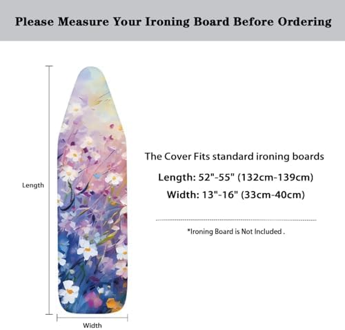Daisy Print Ironing Board Pad, Extra Thick Heavy Duty Pad Covers - Image 6