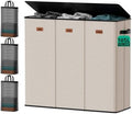 185L Laundry Hamper 3 Section by MECINFUL