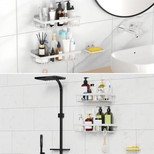 Moforoco 3-Pack Shower Caddy Basket Shelf - Image 7