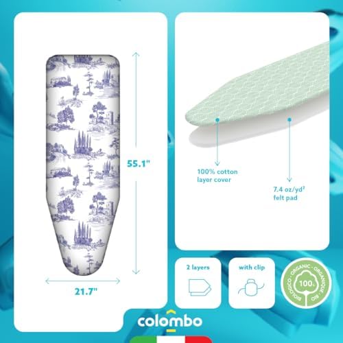 Colombo Ironing Board Cover 55.1” x 21.7” – Fits Boards Up to 51.2” x 17.7” – - Image 2