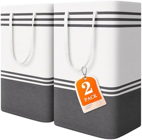 2 Pack Large Home Laundry Basket, Laundry Hamper, Freestanding Waterproof Dirty by EpicTotes