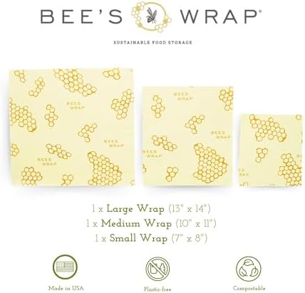 Bee's Wrap Beeswax Food Wraps, 3 Pack Assorted - Image 2