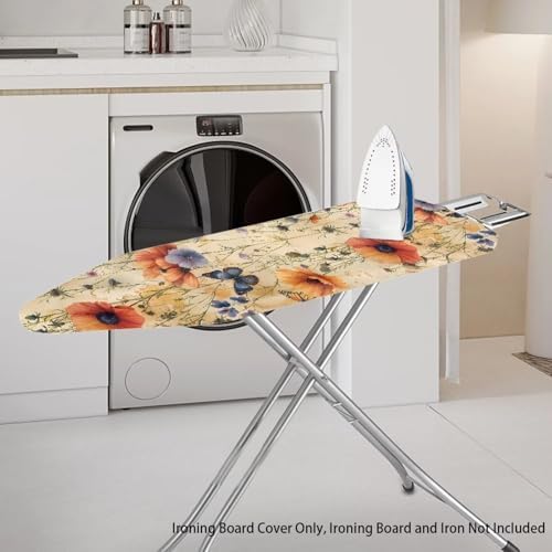 Retro Flower Ironing Board Cover Non-Slip 15x54 Inch Shirley Flower Butterfly - Image 2