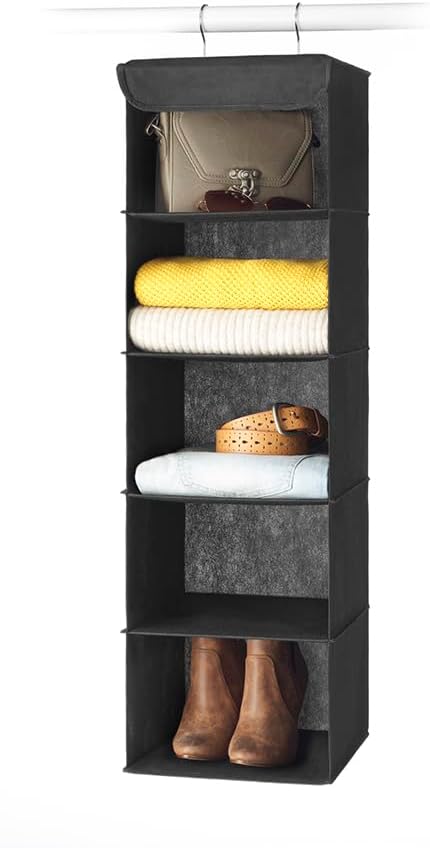 Whitmor 5 Tier Shelf Hanging Closet Organizer, Hanging Shelves - Image 2