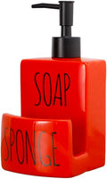 Ceramic soap Dispenser with Sponge Holder by Unknown