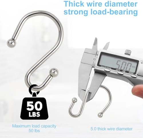 Shower Curtain Hooks, Metal Shower Hooks - Image 5