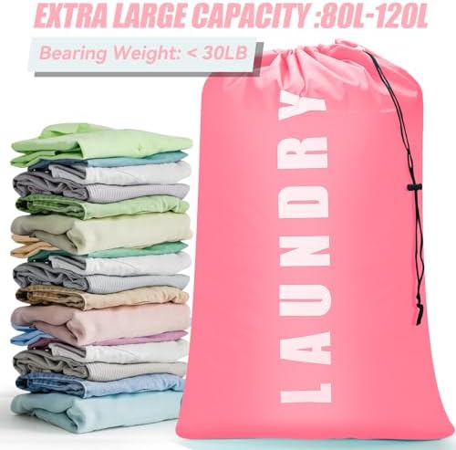 Isink Laundry Bag, 2 Pack Travel Laundry Bags - Image 4