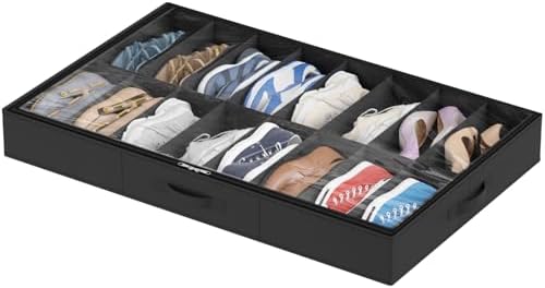 Lifewit Under Bed Shoe Storage Organizer 1 Pack, 4.3 Inches Profile Fabric by Lifewit