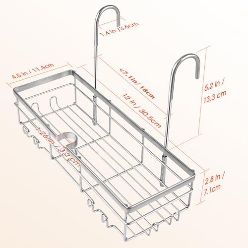 DELLAN Hanging Shower Caddy, Shower Rack - Image 6