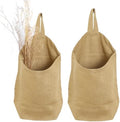 100% Linen Hanging Storage Bags Baskets 2 Pcs, Small Wall Storage Bag by HSOFTIFY