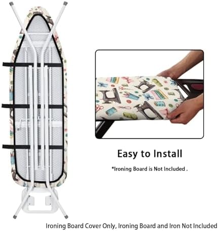 Beige Laundry Ironing Board Cover and Padding Standard Size Table Top Iron - Image 4