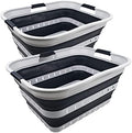 SAMMART 42L Collapsible Plastic Laundry Basket by SAMMART