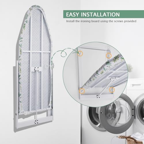 SheeChung Wall Mounted Ironing Board 36"X12", Foldable Ironing Board - Image 4