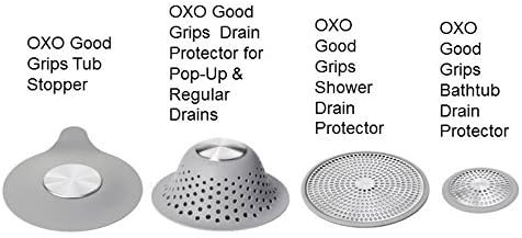OXO Good Grips Silicone Shower & Tub Drain Protector, Hair Drain Catcher | Hair - Image 7