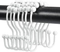 Shower Curtain Hooks, OEH Shower Curtain Rings, Smooth Gliding Metal Shower by OEH