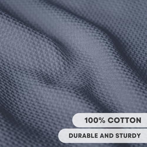 Artoid Mode 100% Cotton Dark Grey Waffle Weave Kitchen Dish Cloths, 13x28 Inch - Image 2