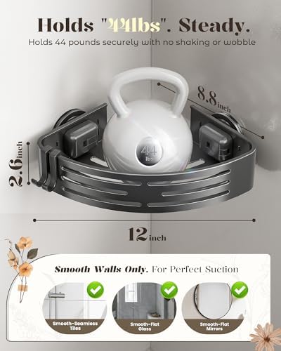 Corner Shower Caddy Suction Cup, Shower Shelves - Image 2