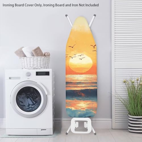 Sunset Seagull Ironing Board Cover, Soft Ironing Board Pad Covers - Image 3