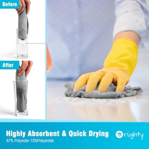Orighty Microfiber Cleaning Cloth Bulk, 150 Pack Shop Towels 12x12in - Image 3