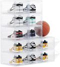 12 Pack Clear Shoe Boxes Stackable by OMOPINSHOEBOX