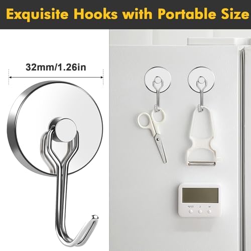 MIKEDE Magnetic Hooks Heavy Duty 120LB+ Swivel Swing Strong Magnet Hook - Image 4
