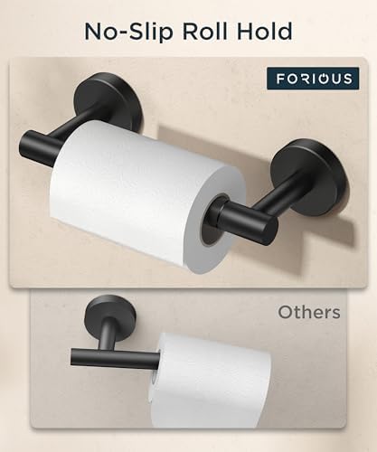 FORIOUS Commercial Toilet Paper Holder Wall Mount Bathroom Tissue Holder - Image 6