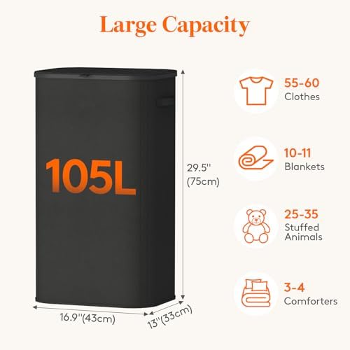 Lifewit 105L Large Laundry Basket - Image 3