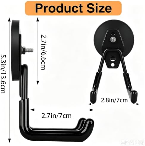 4 Pack Strong Magnet Hooks Heavy Duty, Rubber Coated No Damage Hook - Image 2