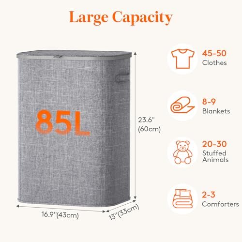 Lifewit 85L Large Laundry Basket - Image 3