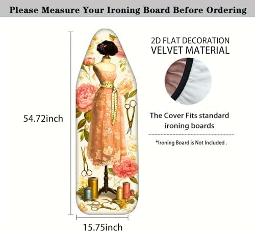 Nuxovilar Lace Dress Form Ironing Board Cover 15x54 Polyester - Image 4