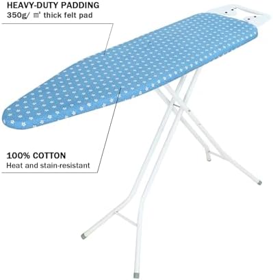 Ironing Board Cover and Pad Standard Size 15 x 54, 3 Pairs of Hook and Loop - Image 3