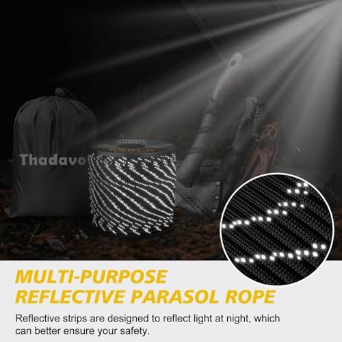 Reflective Paracord Rope 850Ib, 50/100/200/500/1000ft 4MM 11 Strand para Cords - Image 5