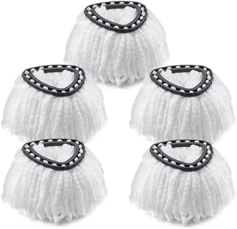 Spin Mop Replacement Heads for O-Cedar EasyWring 1-Tank, Microfiber 5-Pack by MXZONE