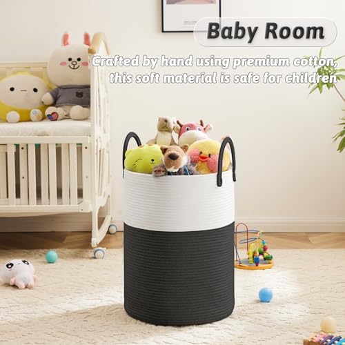 Artfeel Laundry Basket, Woven Cotton Rope Laundry Hamper, 60L - Image 3