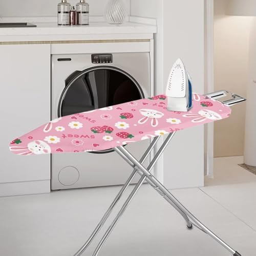 GLENLCWE Pink Rabbit Strawberry Ironing Board Cover Padding - Image 2