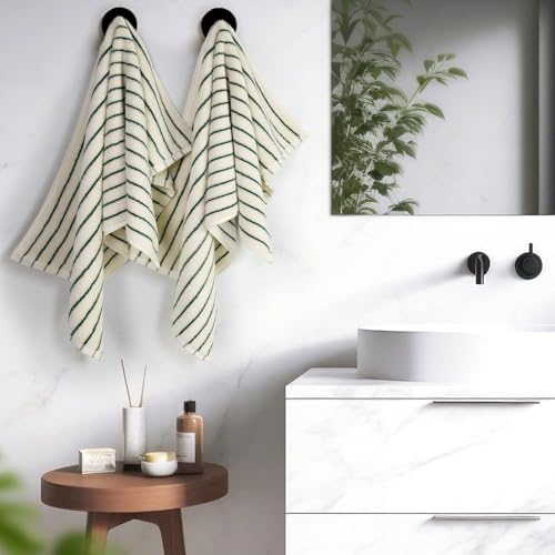 Jacquotha Green Striped Hand Towels - Image 5