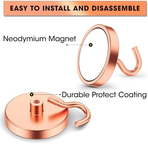 VNDUEEY Magnetic Hooks Heavy Duty, 110 Lbs Strong Magnets - Image 4