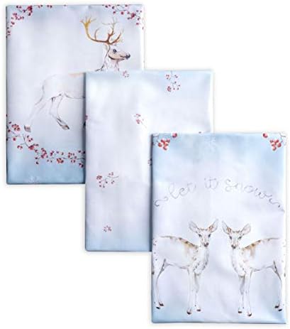 Maison d' Hermine Kitchen Towels Set of 3 Reusable 100% Cotton 27.50" x 20" by MaisondHermine