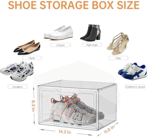 Magnetic Acrylic Clear Shoe Boxes – 360° Transparent Stackable Sneaker Storage - Image 3