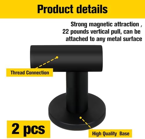 Therwen Black Magnetic Hooks Heavy Duty Coat Hooks Magnetic Hanger - Image 4